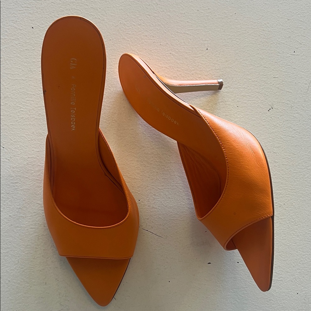 Gia Borghini Orange Mules